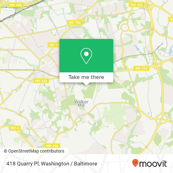 Mapa de 418 Quarry Pl, Capitol Heights, MD 20743