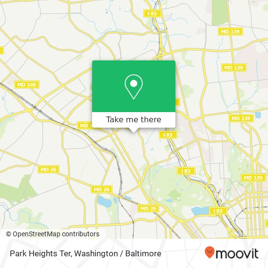 Mapa de Park Heights Ter, Baltimore, MD 21215