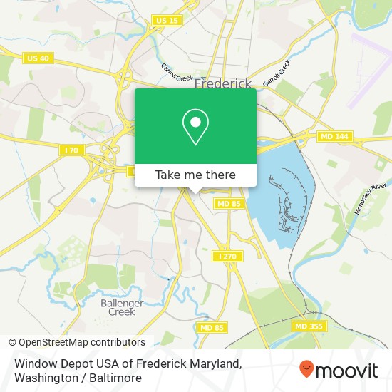 Window Depot USA of Frederick Maryland map