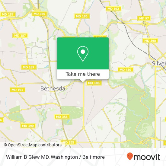 Mapa de William B Glew MD, 7700 Connecticut Ave