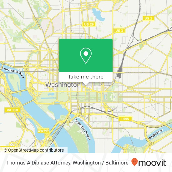 Mapa de Thomas A Dibiase Attorney, 801 Pennsylvania Ave NW