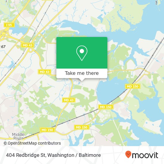 404 Redbridge St, Middle River, MD 21220 map