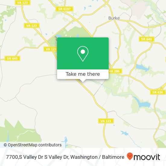 Mapa de 7700,S Valley Dr S Valley Dr, Fairfax Station, VA 22039