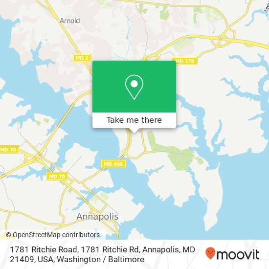1781 Ritchie Road, 1781 Ritchie Rd, Annapolis, MD 21409, USA map