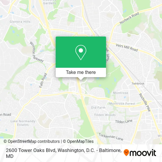 Mapa de 2600 Tower Oaks Blvd