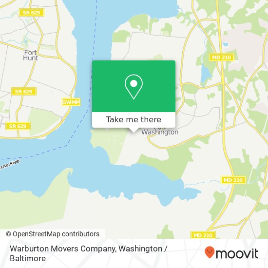 Mapa de Warburton Movers Company, 13324 Fort Washington Rd