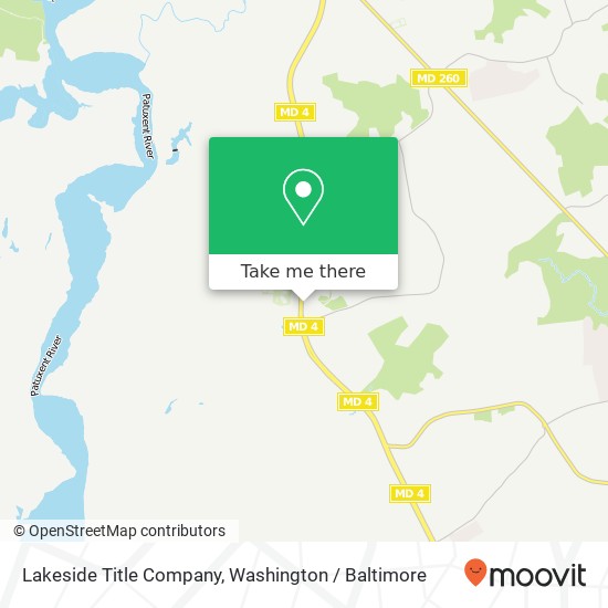 Lakeside Title Company, 10425 Southern Maryland Blvd map