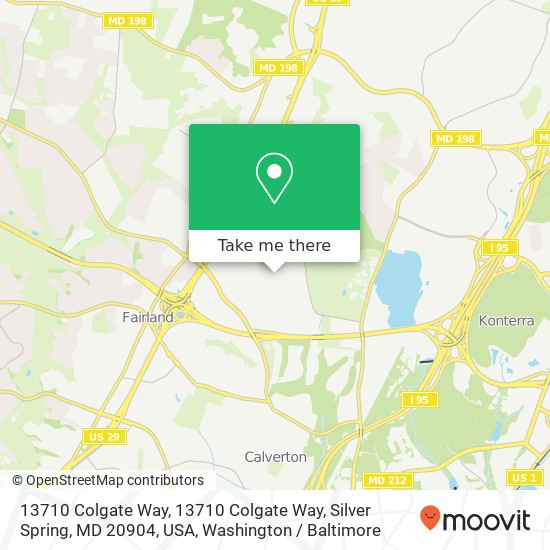 13710 Colgate Way, 13710 Colgate Way, Silver Spring, MD 20904, USA map