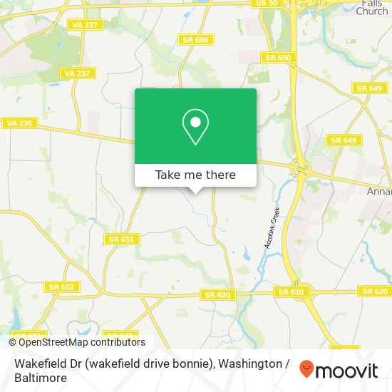 Wakefield Dr (wakefield drive bonnie), Annandale, VA 22003 map