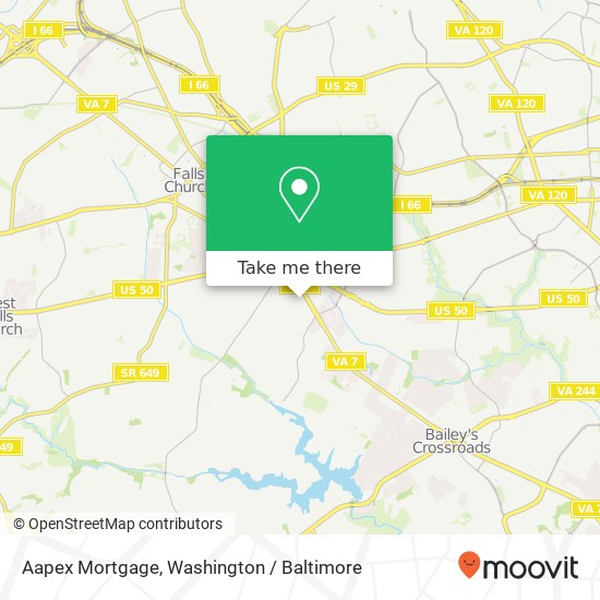 Mapa de Aapex Mortgage, 6231 Leesburg Pike