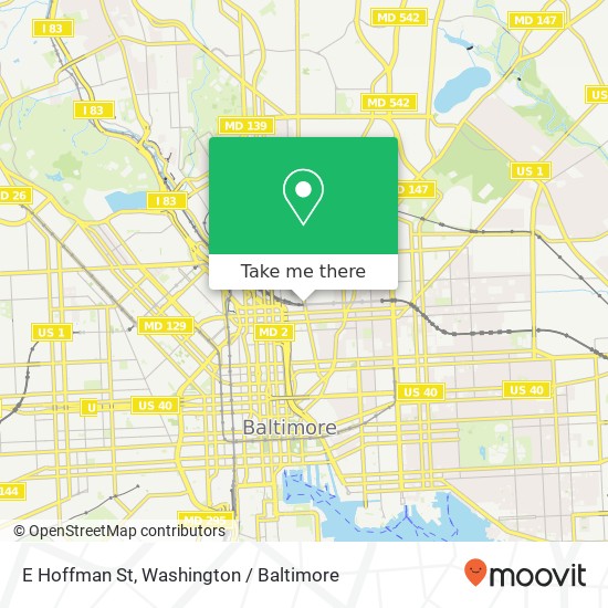 Mapa de E Hoffman St, Baltimore, MD 21202