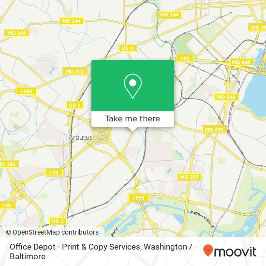 Mapa de Office Depot - Print & Copy Services