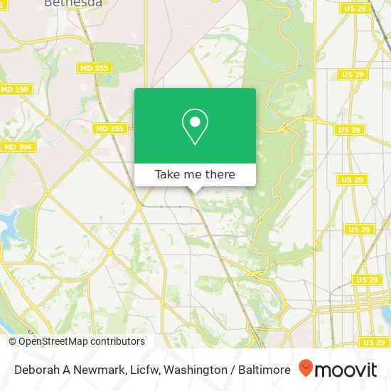 Mapa de Deborah A Newmark, Licfw, 4501 Connecticut Ave NW
