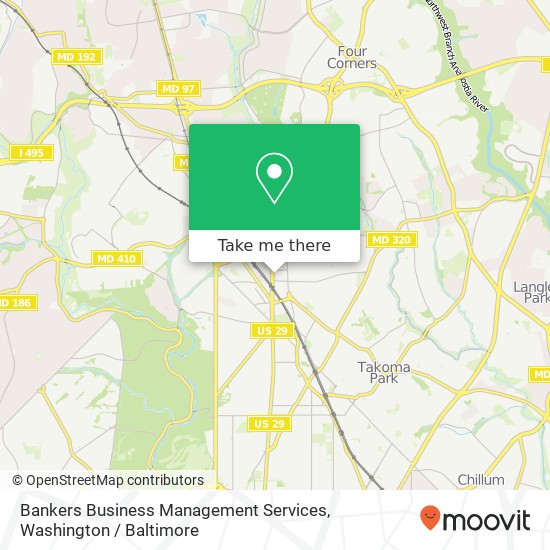 Mapa de Bankers Business Management Services, 8121 Georgia Ave