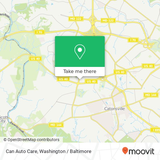 Mapa de Can Auto Care, 1101 N Rolling Rd