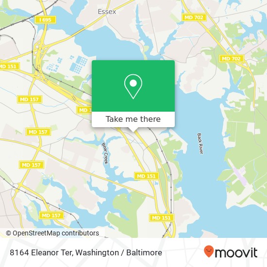 Mapa de 8164 Eleanor Ter, Dundalk, MD 21222