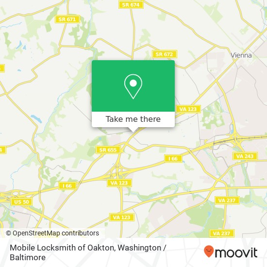 Mobile Locksmith of Oakton, 2972 Chain Bridge Rd map