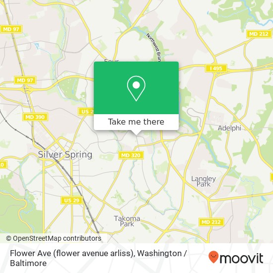 Flower Ave (flower avenue arliss), Silver Spring, MD 20901 map