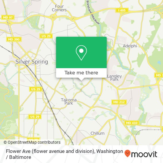Flower Ave (flower avenue and division), Takoma Park, MD 20912 map