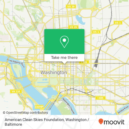 Mapa de American Clean Skies Foundation, 1200 H St NW