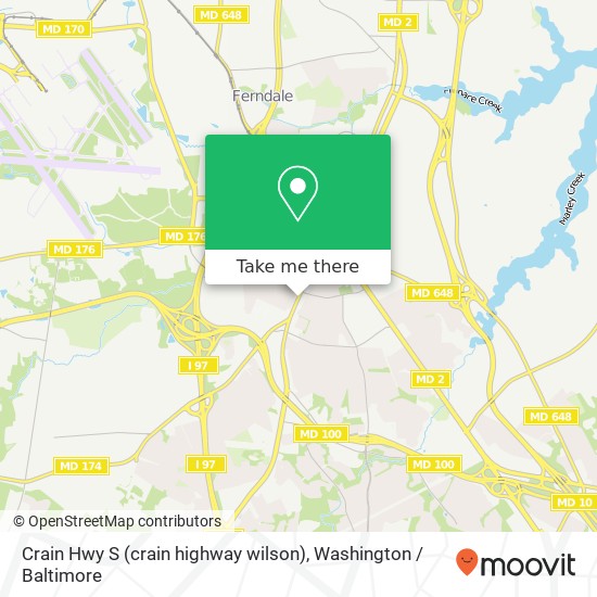 Mapa de Crain Hwy S (crain highway wilson), Glen Burnie, MD 21061