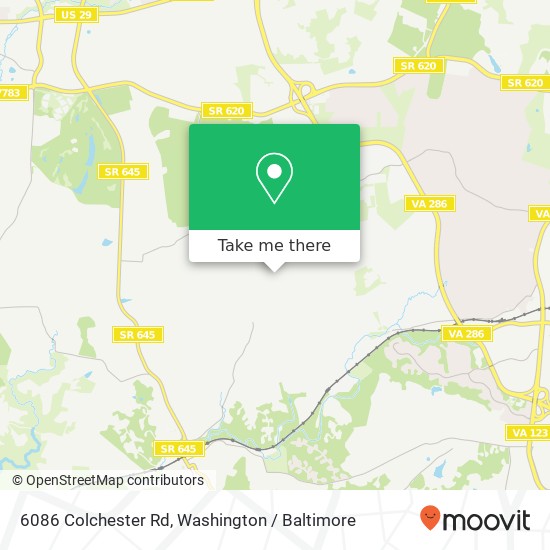 Mapa de 6086 Colchester Rd, Fairfax, VA 22030