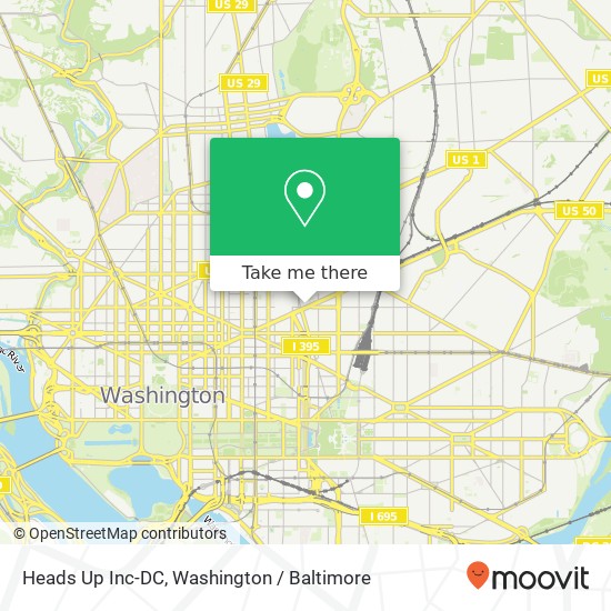 Heads Up Inc-DC, 211 New York Ave NW map