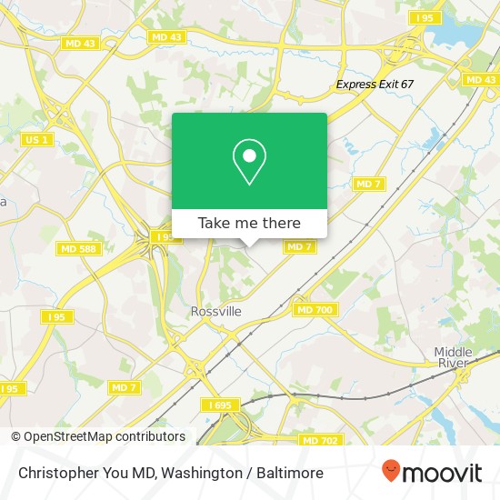 Christopher You MD, 9101 Franklin Square Dr map