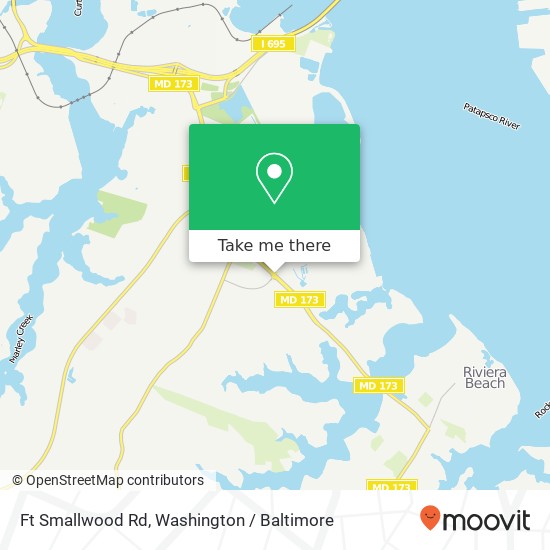 Ft Smallwood Rd, Curtis Bay (STONEY BEACH), MD 21226 map