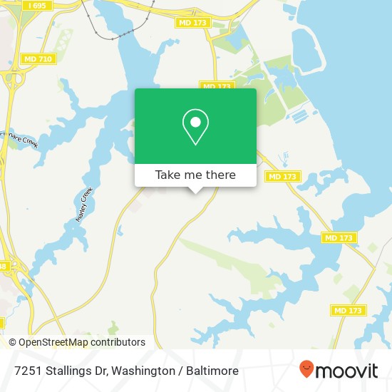 Mapa de 7251 Stallings Dr, Glen Burnie, MD 21060