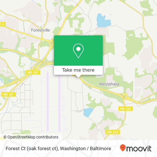 Forest Ct (oak forest ct), Andrews Air Force Base, MD 20762 map