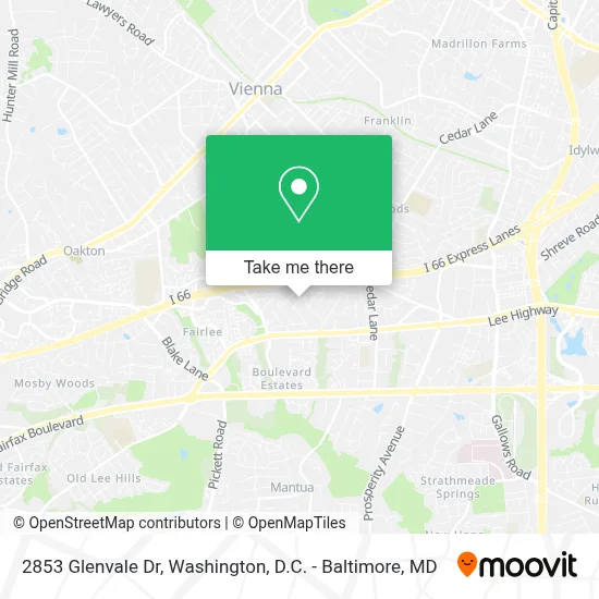 2853 Glenvale Dr map