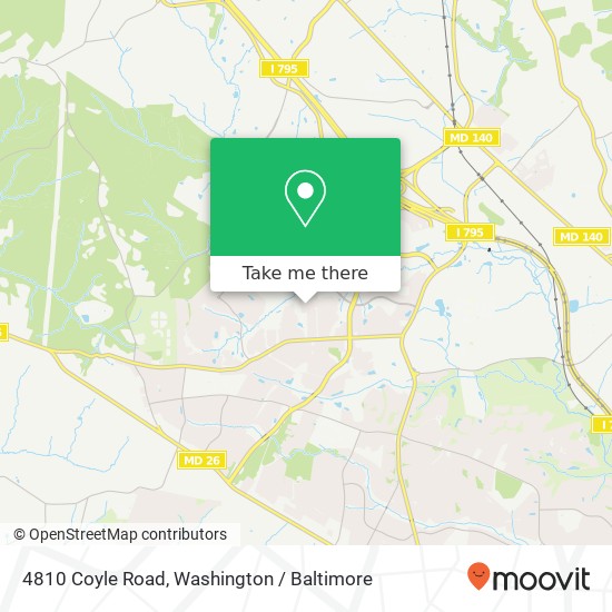 Mapa de 4810 Coyle Road, 4810 Coyle Rd, Owings Mills, MD 21117, USA