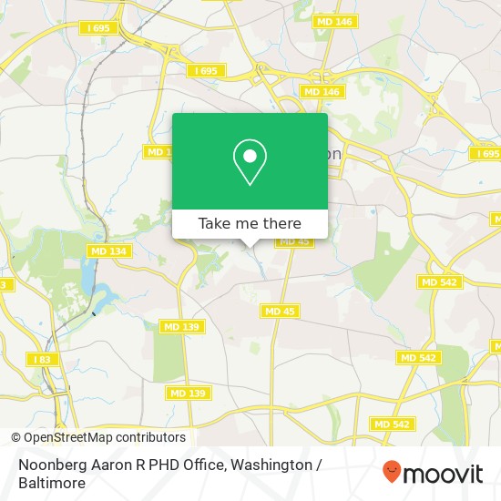 Mapa de Noonberg Aaron R PHD Office, 7600 Osler Dr