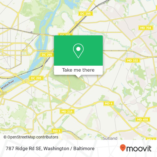 Mapa de 787 Ridge Rd SE, Washington, DC 20019