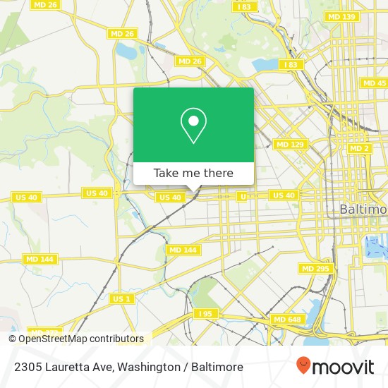 Mapa de 2305 Lauretta Ave, Baltimore, MD 21223