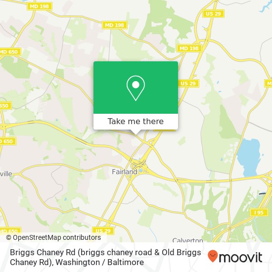 Mapa de Briggs Chaney Rd (briggs chaney road & Old Briggs Chaney Rd), Silver Spring, MD 20905