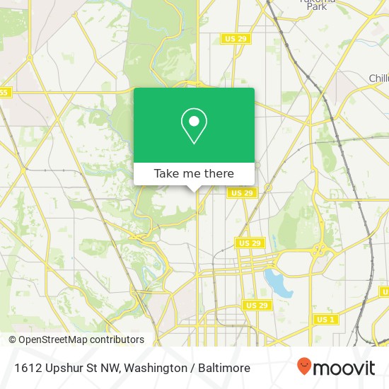 1612 Upshur St NW, Washington, DC 20011 map