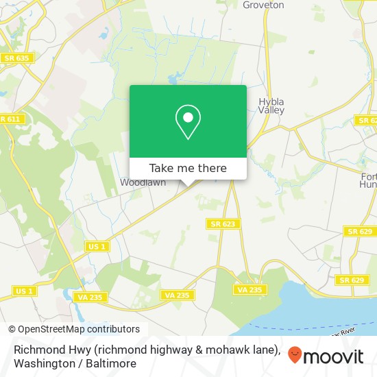 Richmond Hwy (richmond highway & mohawk lane), Alexandria, VA 22309 map