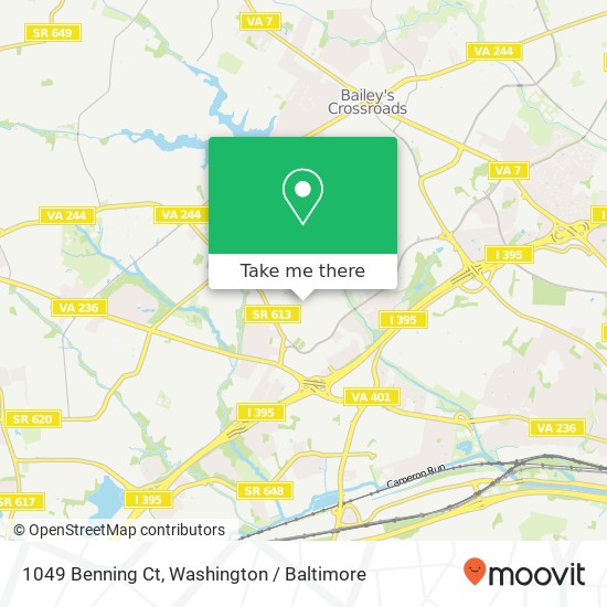 1049 Benning Ct, Alexandria, VA 22312 map