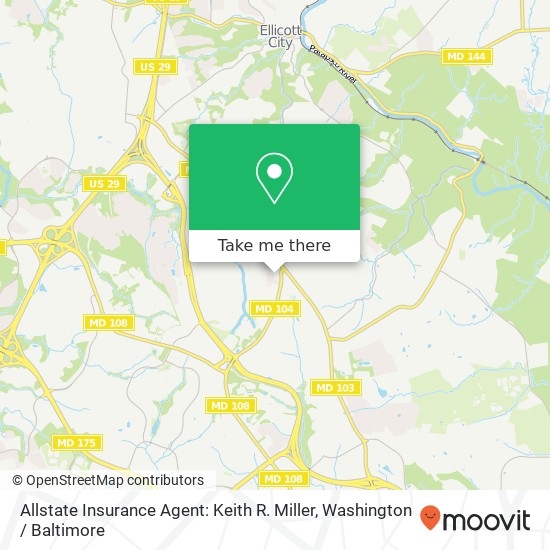 Mapa de Allstate Insurance Agent: Keith R. Miller, 4920 Waterloo Rd