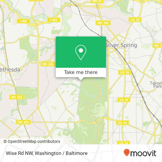 Mapa de Wise Rd NW, Washington, DC 20015