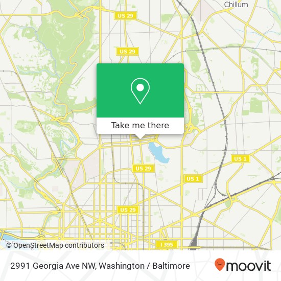 Mapa de 2991 Georgia Ave NW, Washington (WASHINGTON), DC 20001