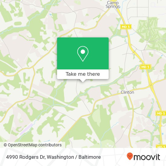 Mapa de 4990 Rodgers Dr, Clinton, MD 20735