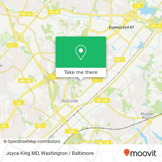 Joyce King MD, 9101 Franklin Square Dr map