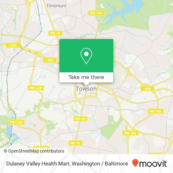 Mapa de Dulaney Valley Health Mart, 716 Dulaney Valley Rd