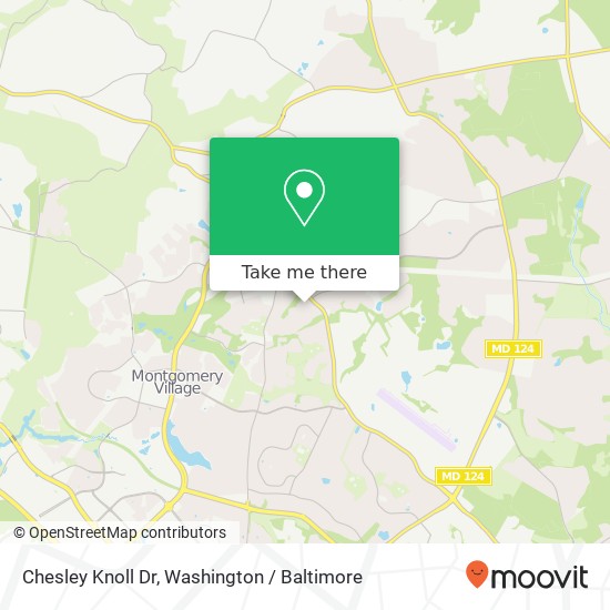 Mapa de Chesley Knoll Dr, Gaithersburg, MD 20879