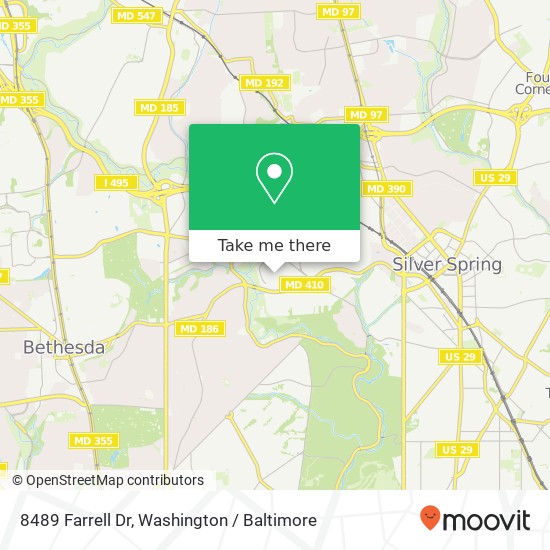 Mapa de 8489 Farrell Dr, Chevy Chase, MD 20815