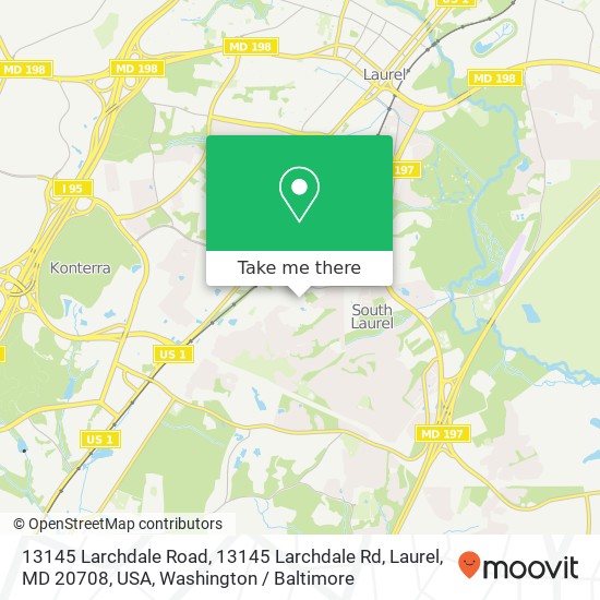 13145 Larchdale Road, 13145 Larchdale Rd, Laurel, MD 20708, USA map