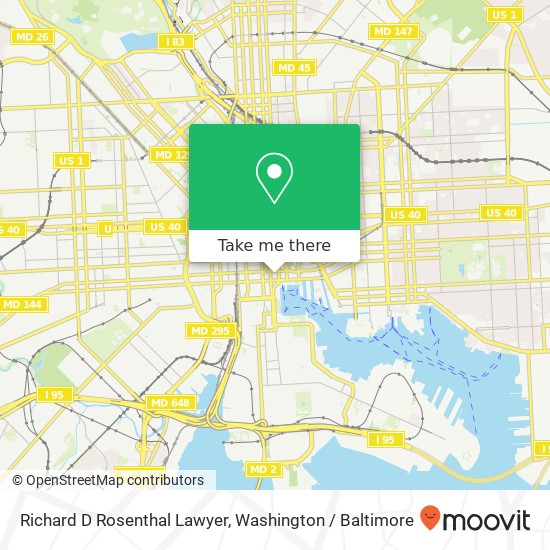 Richard D Rosenthal Lawyer, 100 E Pratt St map